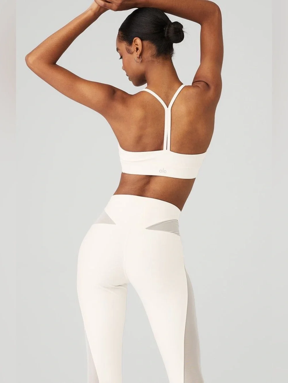 Alo Yoga Airlift Mesh High-Waist Allure Legging In Ivory Size XS